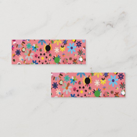 Kleurrijk Schattig Floral verlof Contactkaartje (Voorkant / Achterkant)