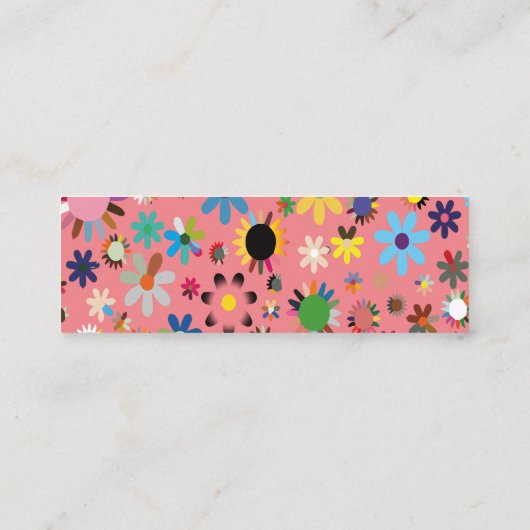 Kleurrijk Schattig Floral verlof Contactkaartje (Achterkant)