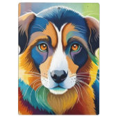 Kleurrijk schattig hondenportret close-up klembord (Achterkant)