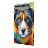 Kleurrijk schattig hondenportret close-up mini klembord (Angled2)