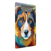 Kleurrijk schattig hondenportret close-up mini klembord (Schuin)