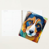 Kleurrijk schattig hondenportret close-up planner (Display)