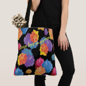 Kleurrijk Schattige bloemig Roos Tote Bag (Dichtbij)