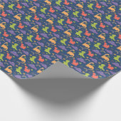 Kleurrijk Schattige dinosauruspatroon Cadeaupapier (Hoek)