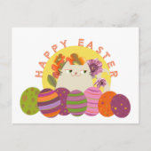 Kleurrijk Schattige Pasen Feestdagenkaart (Voorkant)