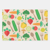 Kleurrijk Schattige plantaardig patroon Inpakpapier Vel (Voorkant 2)