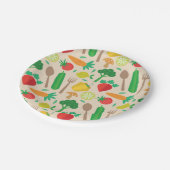 Kleurrijk Schattige plantaardig patroon Papieren Bordje (Gekanteld)
