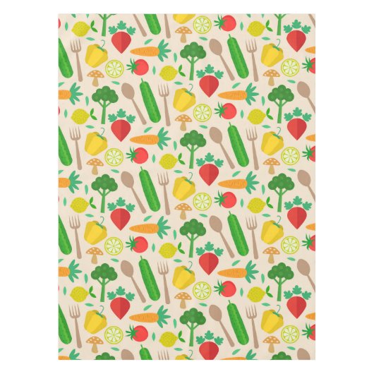 Kleurrijk Schattige plantaardig patroon Tafelkleed (Voorkant)