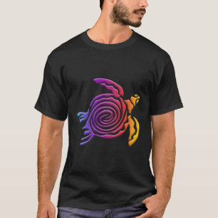 Kleurrijk Schattige Psychedelisch Zee Schildpad Oc T-shirt