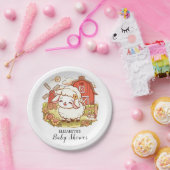 Kleurrijk Schattige Schaap Baby shower Papieren Bordje (Feest)