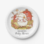 Kleurrijk Schattige Schaap Baby shower Papieren Bordje (Voorkant)
