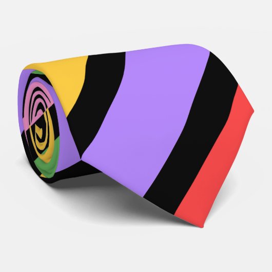 Kleurrijk Schattige strepenpatroon Stropdas (Opgerold)