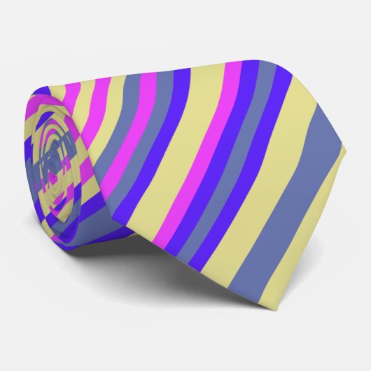 Kleurrijk Schattige strepenpatroon Stropdas (Opgerold)