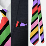 Kleurrijk Schattige strepenpatroon Stropdas<br><div class="desc">Kleurrijke Schattigee Stripes Pattern stropdas.</div>