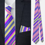 Kleurrijk Schattige strepenpatroon Stropdas<br><div class="desc">Kleurrijke Schattigee Stripes Pattern stropdas.</div>