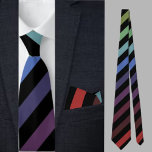 Kleurrijk Schattige strepenpatroon Stropdas<br><div class="desc">Kleurrijke Schattigee Stripes Pattern stropdas.</div>