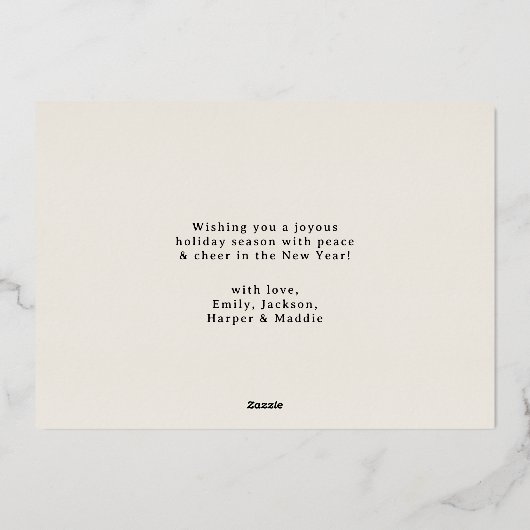 Kleurrijk Schattige Vrolijk Kerstfeest  Checkerboa Folie Feestdagenkaart (Achterkant)