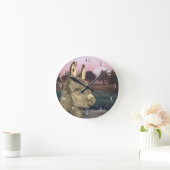 kleurrijk schilderachtig levensecht afbeelding van ronde klok (Huis)