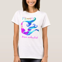 Kleurrijk schilderen van Miami Mermaid Dream ontke T-shirt