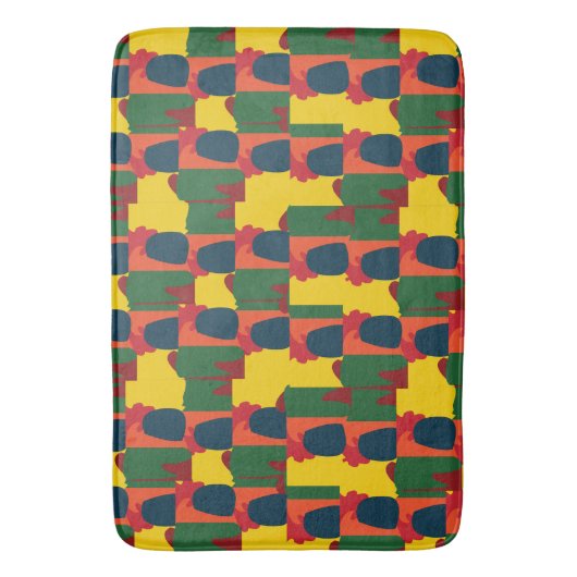 Kleurrijk schilderij Abstract Badmat (Voorkant Verticaal)