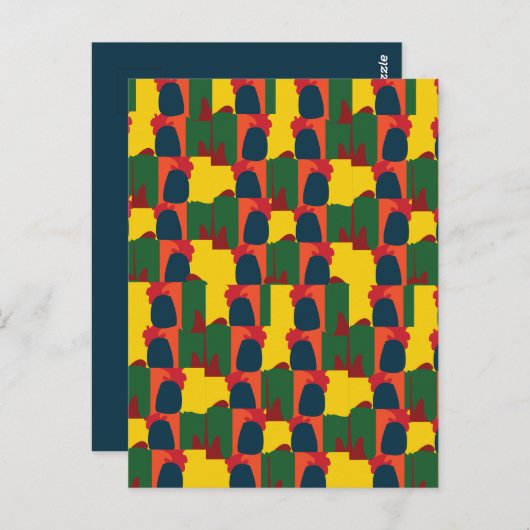 Kleurrijk schilderij Abstract Briefkaart (Voorkant / Achterkant)