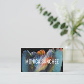 Kleurrijk schilderij abstract modern visitekaartje (Staand voorkant)