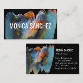 Kleurrijk schilderij abstract modern visitekaartje (Voorkant / Achterkant)