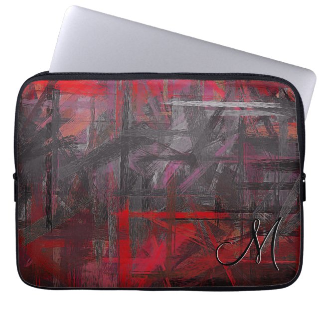 Kleurrijk Schilderij Abstracte Achtergrond #2 Laptop Sleeve (Voorkant)