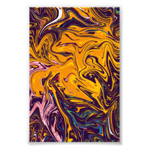 kleurrijk schilderij en kunstmeesterwerk foto afdruk