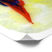 Kleurrijk schilderij Macaw Parrot Poster (Hoek)