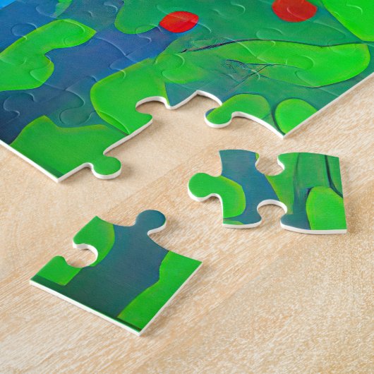 Kleurrijk schilderij van Eiffel Legpuzzel (Zijkant)