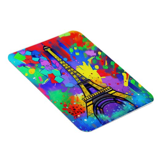 Kleurrijk schilderij van Eiffel Magneet (Rechterzijde)