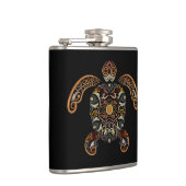 Kleurrijk  schildpadontwerp heupfles (Rechts)