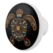 Kleurrijk schildpadontwerp keramische knop (Rechts)