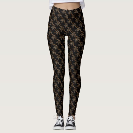 Kleurrijk  schildpadontwerp leggings (Voorkant)