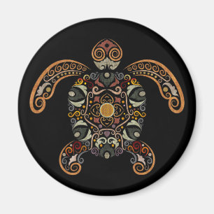 Kleurrijk  schildpadontwerp magneet