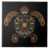 Kleurrijk  schildpadontwerp tegeltje (Voorkant)