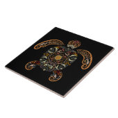 Kleurrijk  schildpadontwerp tegeltje (Zijkant)