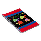 Kleurrijk schildpadontwerp voor kleinkinderen notitieboek (Rechterzijde)