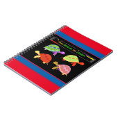 Kleurrijk schildpadontwerp voor kleinkinderen notitieboek (Linkerzijde)