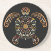 Kleurrijk  schildpadontwerp zandsteen onderzetter (Voorkant)