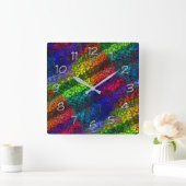 Kleurrijk schimmelpatroon wandklok (Huis)