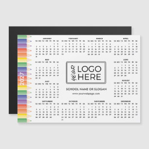 Kleurrijk school logo 2027 magnetische kalender