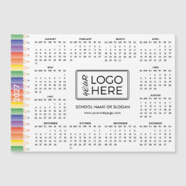 Kleurrijk school logo 2027 magnetische kalender