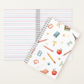 Kleurrijk schoolpictogrammen notitieboek voor kind (Binnen)