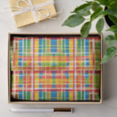 Kleurrijk Schotse Ruit Abstract Patroon Tissuepapier (Geschenk)