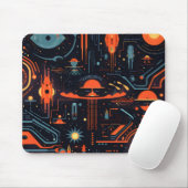 Kleurrijk Science-Fiction Patroon Muismat (Met muis)