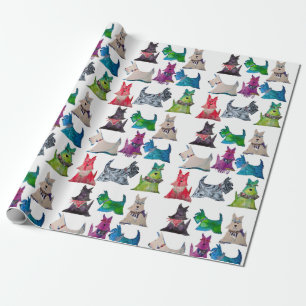 Kleurrijk Scottie Inpakpapier