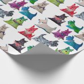 Kleurrijk Scottie Inpakpapier (Hoek)