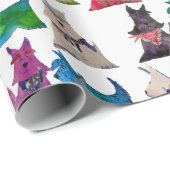 Kleurrijk Scottie Inpakpapier (Rol Hoek)